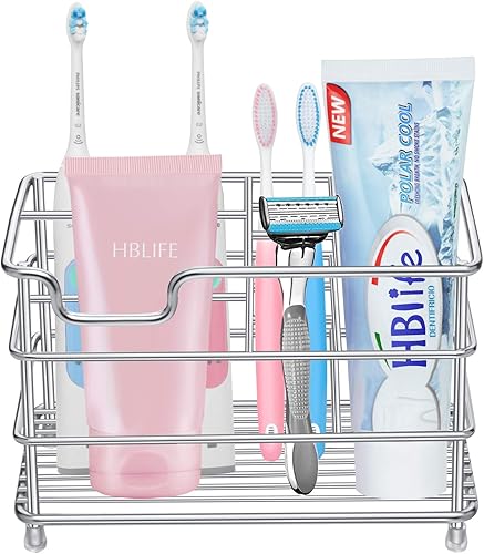 Miniatura 2 de Soporte Hblife para cepillo de dientes, de acero inoxidable, Acero inoxidable, Plateado, L