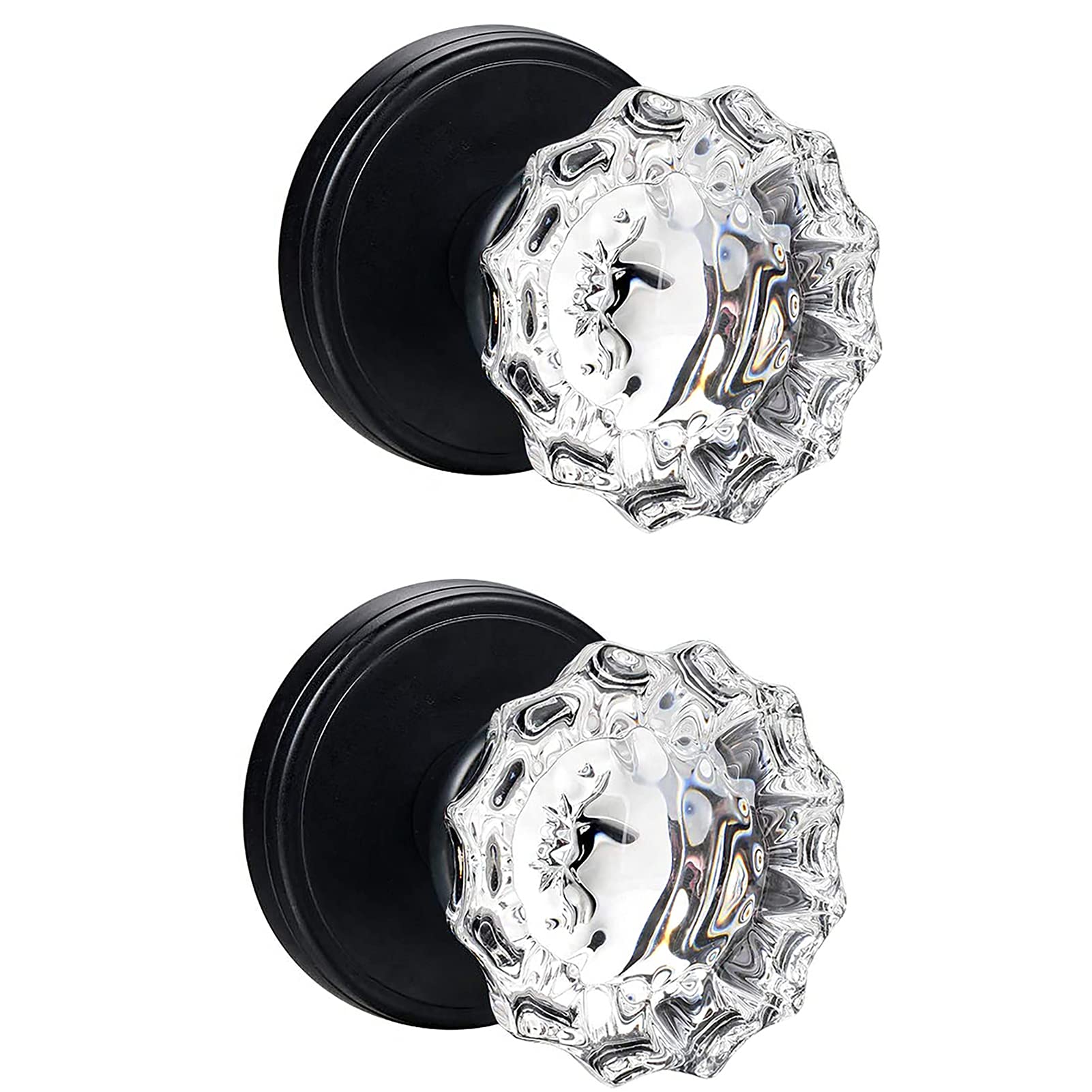 Glass Door Knobs Interior Vintage Privacy Door Knob with Lock — Amazon image 10