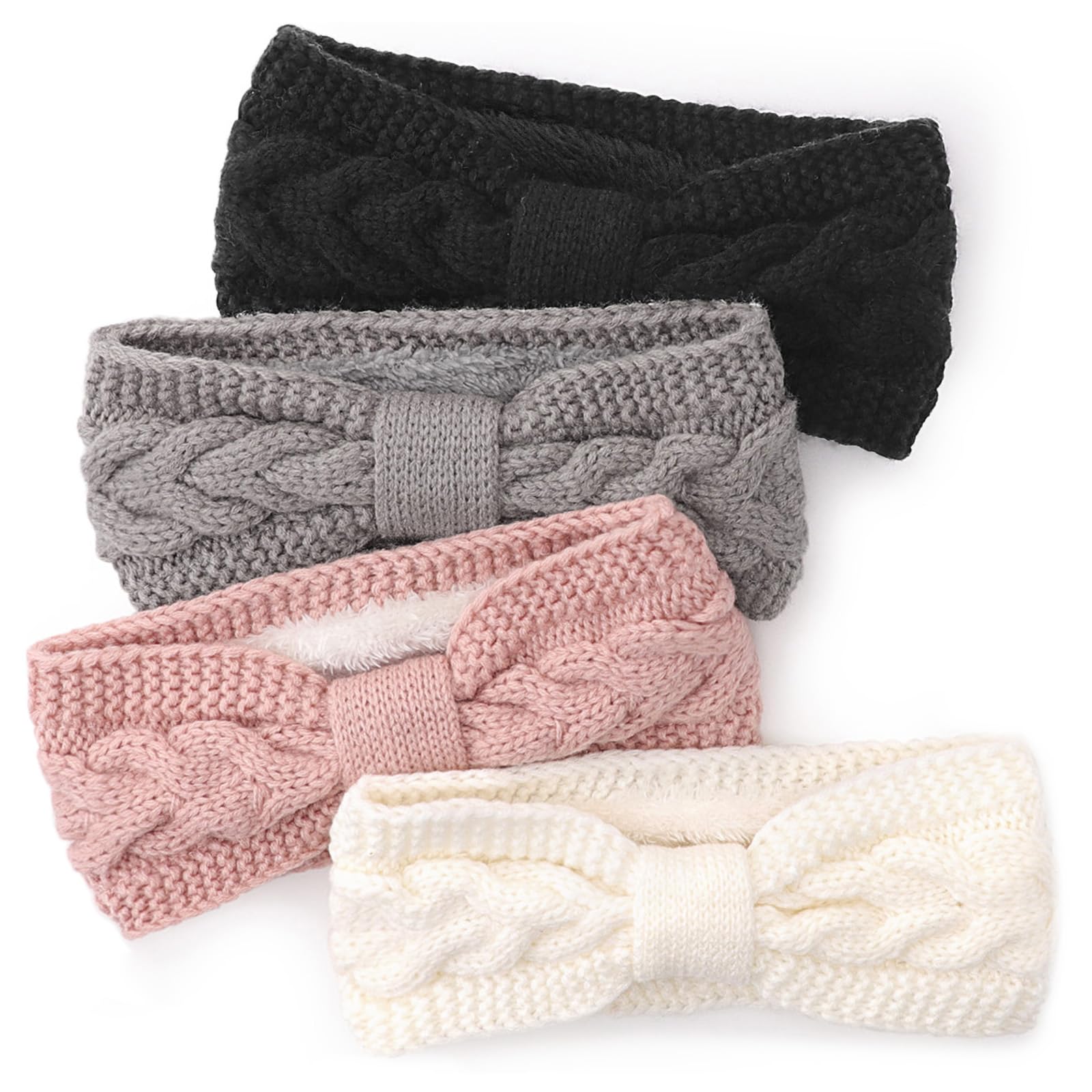 DRESHOW Damen Warm Gestricktes Stirnband Winter Ohrenwärmer