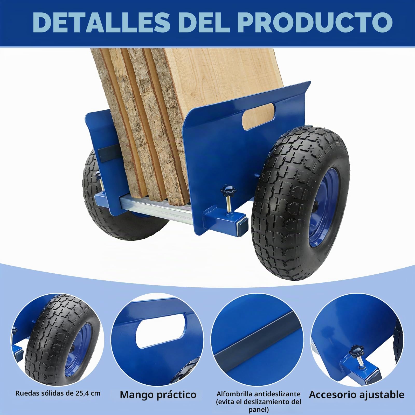 Carro de placas, carga de 500 kg | Mudanza de paneles de yeso ajustable para mármol, paneles de madera, puertas, ventanas, carros