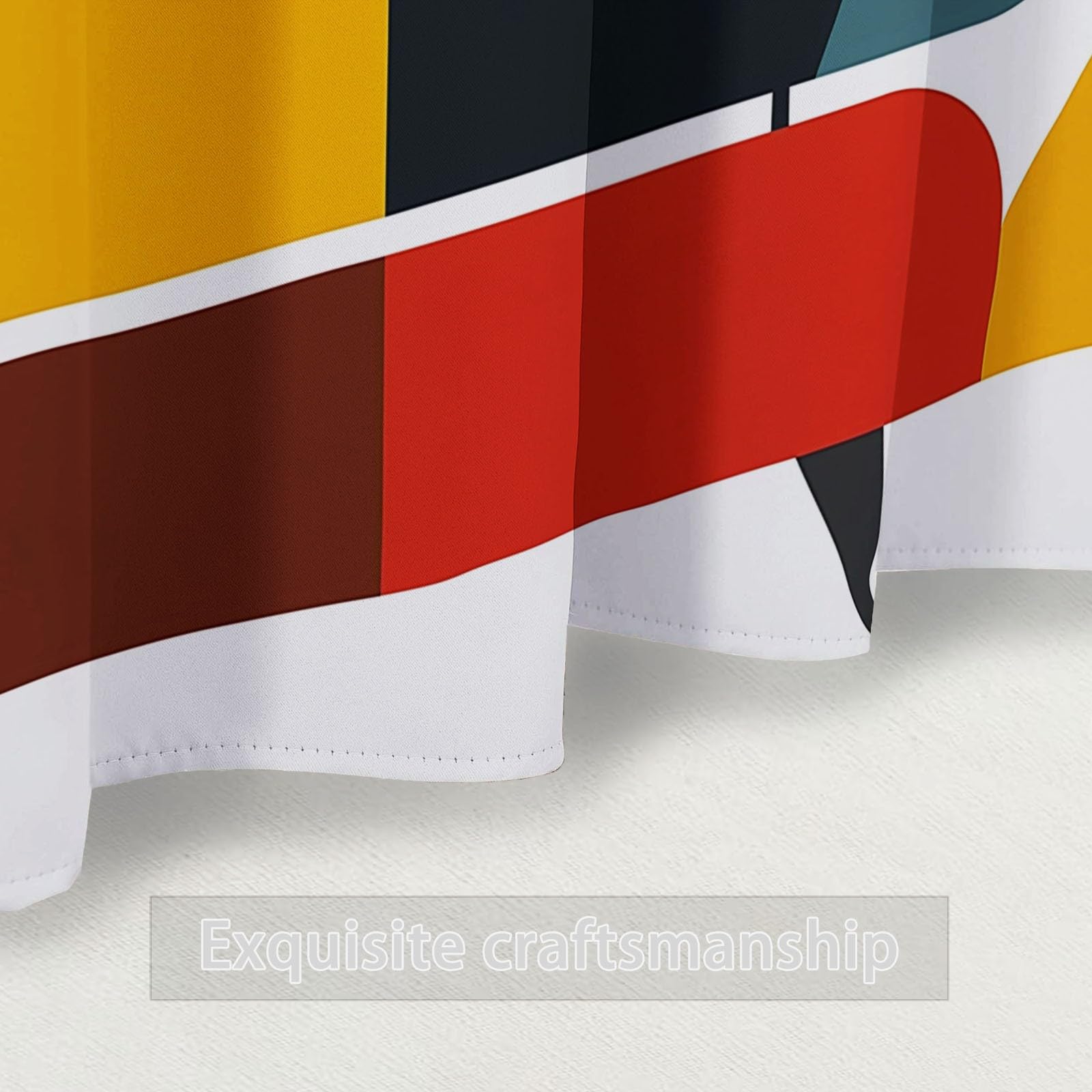 Rideaux Occultants Isolants Anti-Froid 91.5L X 160H cm (2 Panneaux), Design Géométrie Rétro, Tenture à Œillets Opaque pour Salon et Chambre, Coloré