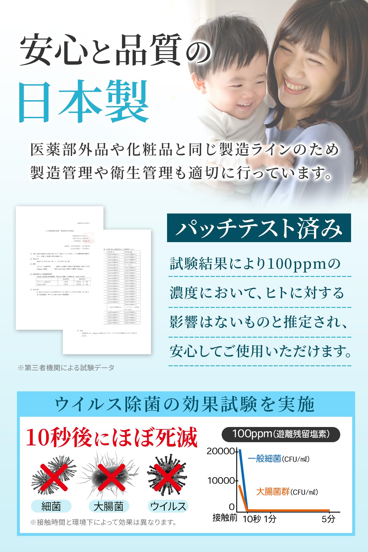 次亜塩素酸水の素 塩素 100g 日本製