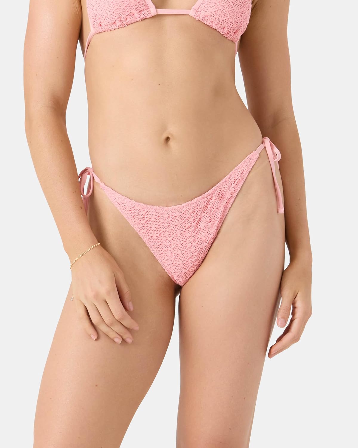 Roxy Women's Side Tie Bikini Bottoms – UPF 50+, Quick-Dry, Stretch Fabric, Swimsuit Cheeky Bottoms