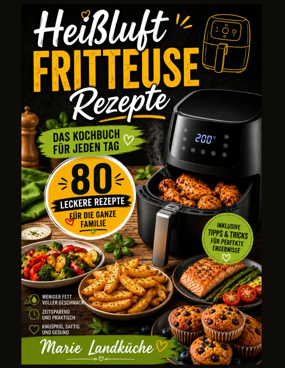 Heißluftfritteuse Kochbuch: 80 einfache und leckere Rezepte