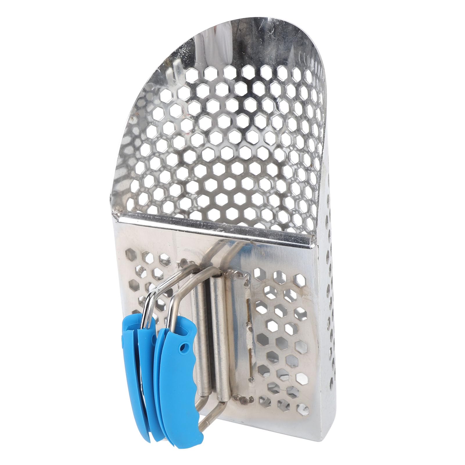 Asixxsix Pala Detectora de Metales, Pala Tamiz de de Acero Inoxidable con Orificios para Tamiz y Plegable para Accesorios de Detección de Metales en la Playa