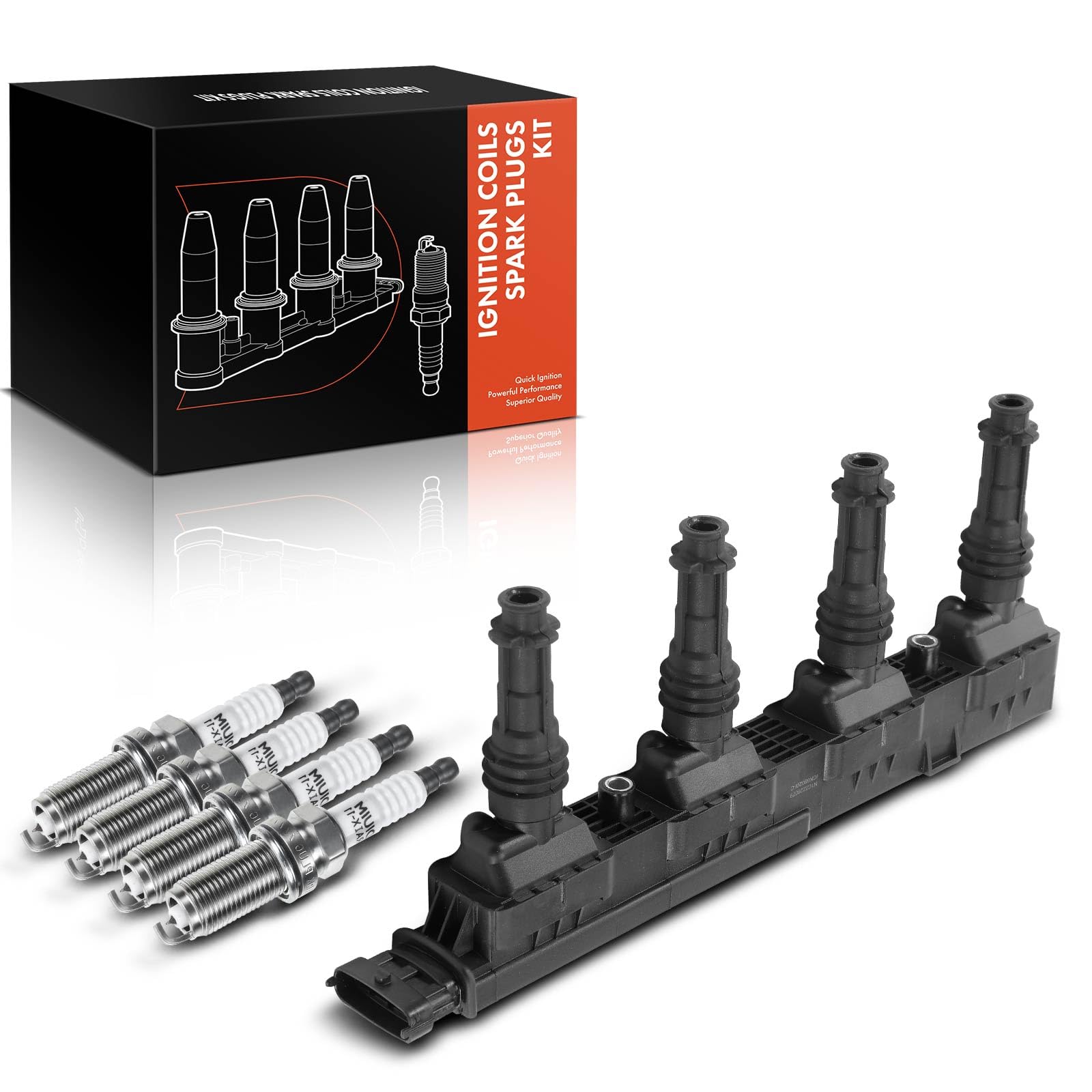 Frankberg Bobina di accensione Modulo di accensione Benzina Compatibile con Corsa D S07 1.2L Corsa D S07 1.4L Astra H Caravan A04 1.4L Meriva X03 1.4L Astra H A04 1.4L Replace# 1208020