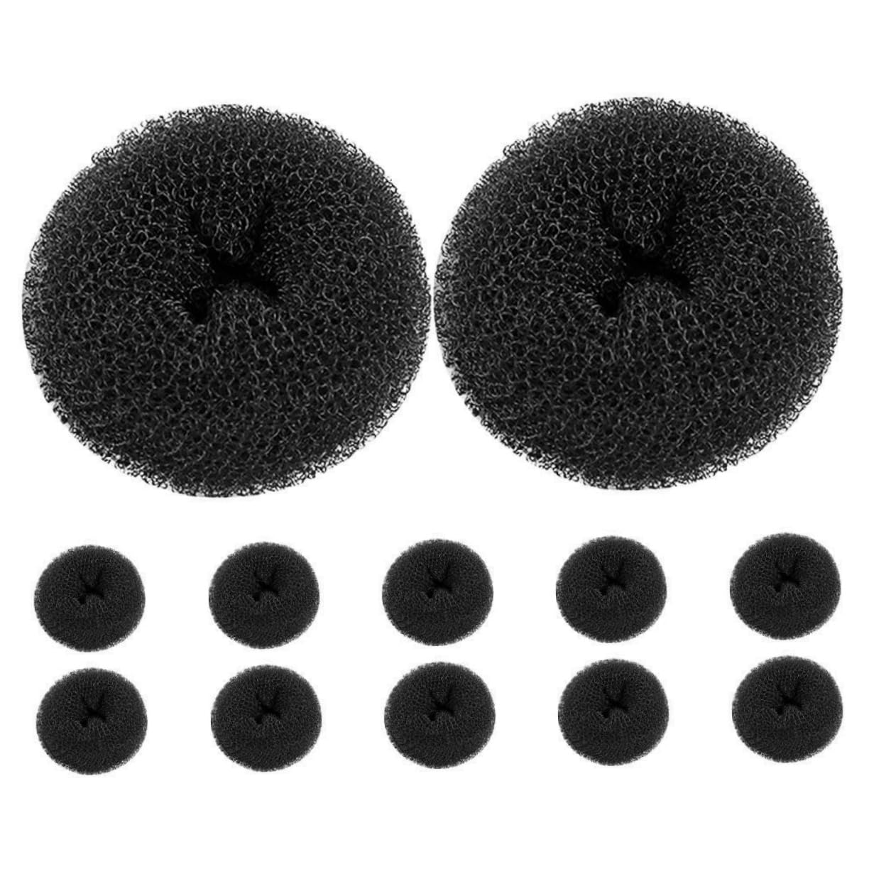12piezas Donas para Moños Herramientas de Peinado Forma de Dona para Mujer Looks Informales Fiesta Trabajo Moldeador de Moño