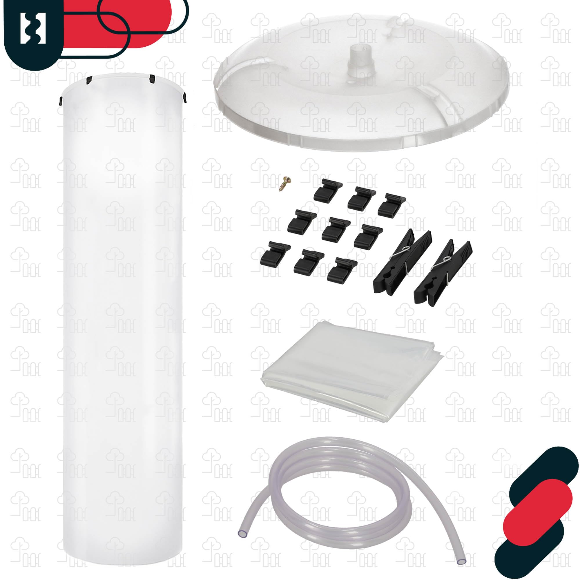 KOTARBAU® 4er Set Schutzfolie für Tomatenpflanze - ⌀ 40 cm x 148 cm - Tomatenschutzfolie - Schutzfolie - Reifehaube - Reifefolie - gewächshaus Klein - Transparent