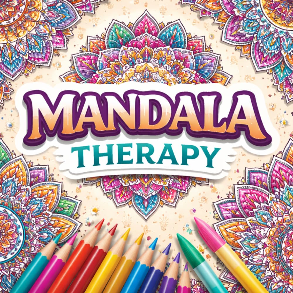 Mandala Therapy: Intricate Stress Relief Coloring Book for Adults