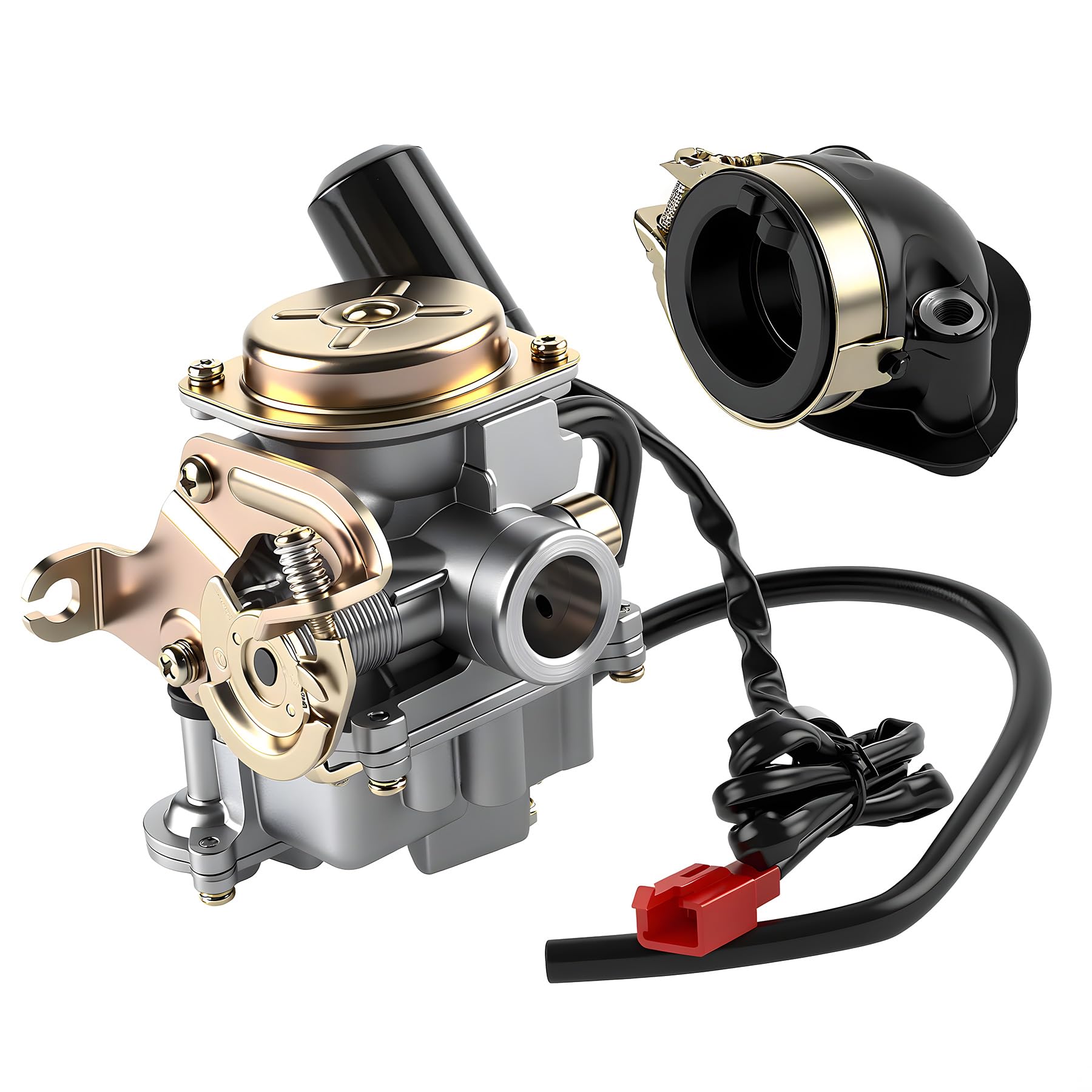 Carburateur à starter 50cc pour Boss, Qingqi QM50QT 4G, Benzhou, Jinlun, Baotian