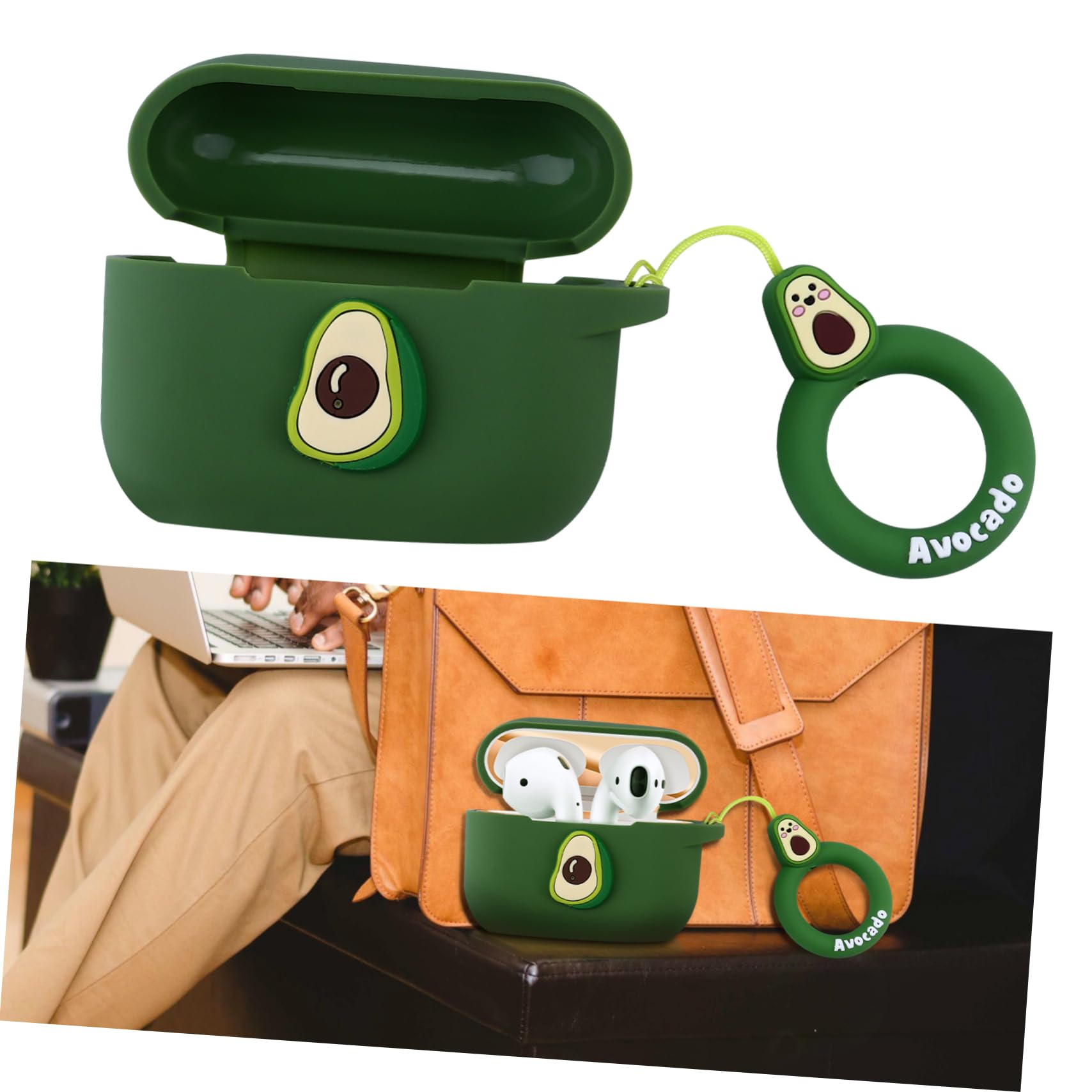 DOITOOL 3 Piezas Caso Auriculares Caja Auriculares Moda Funda para Gel Silicona Cubierta La Caja Carga Fruta Pro2 Envase Gel Sílice