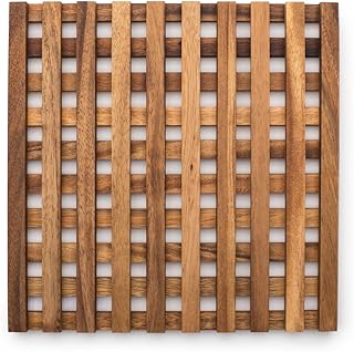 Ironwood Gourmet Venetian Trivet, 10 x 10 x 1 inches, Acacia Wood