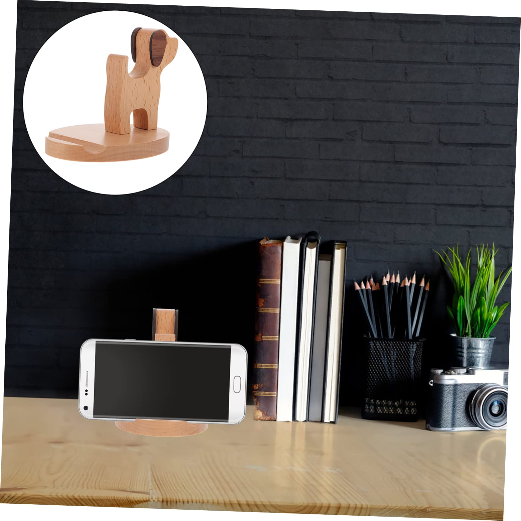 Abaodam 3piezas Soporte De Teléfono De Escritorio Creativo Forma De Perrito Soporte Móvil para Oficina y Decoración De Escritorio para Ver Películas y Videollamadas