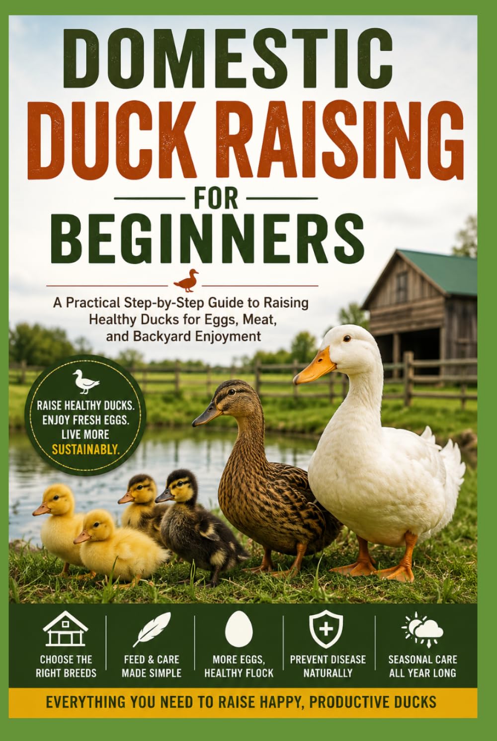 Domestic Duck Raising for Beginners:: A Practical Step-by-Step Guide to Raising Healthy Ducks for Eggs, Meat, and Backyard Enjoyment (The Complete Domestic Duck Raising Series)