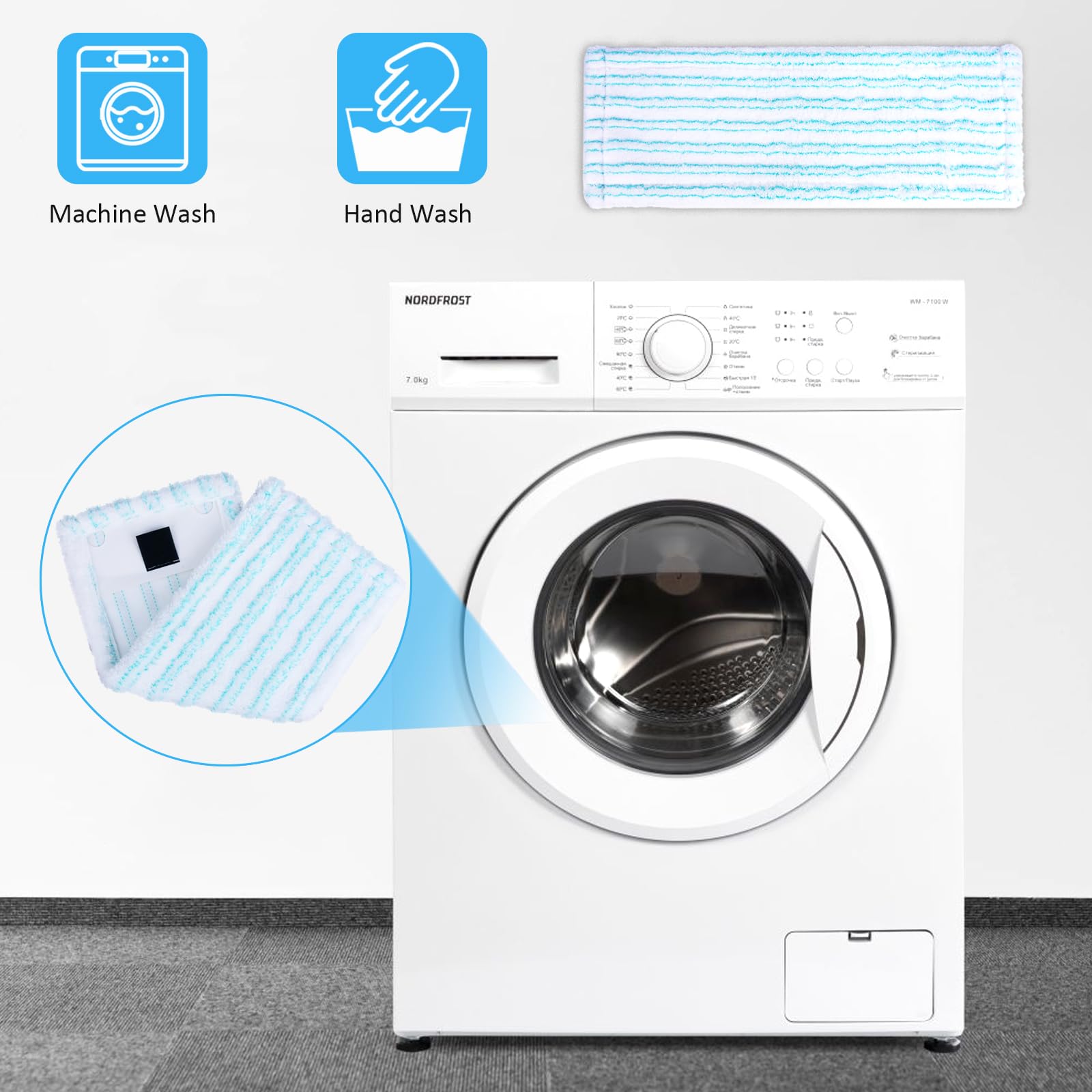 4 Sztuk Wycieraczek Podłogowych do Clean Twist M Ergo 2.0, 2 Rodzaje systemu z mikrofibry, zamiennik do wszystkich podłóg, efektywna absorpcja wody, silne odkażanie