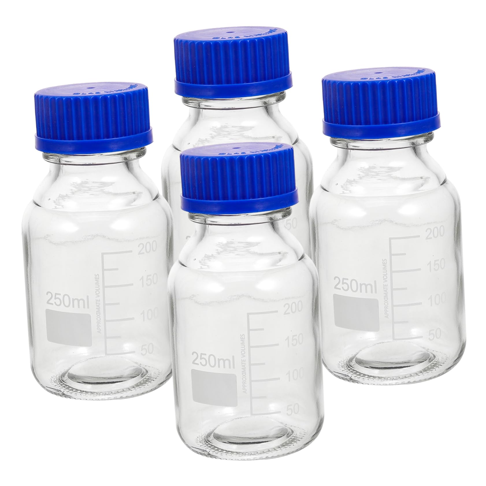 4piezas Frascos De Graduados Para Reactivos De Botellas De Almacenamiento De Resistentes y Reutilizables Diseño Prueba De Fugas