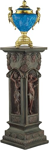 Miniatura 9 de Design Toscano KY0631 Zócalo escultórico rococó, acabado de piedra sintética