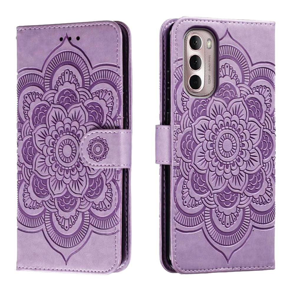 shingtomua for Motorola Moto G Stylus 5G 2022 [Not Fit 4G Version] Case Wallet with Card Holder Kickstand Magnetic Soft Leather Flip Fold Case for Moto G Stylus 5G 2022 Cover (Purple)