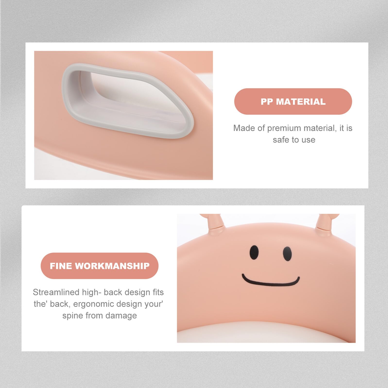 Riduttore WC in PU con Maniglie di Presa Sedile Confortevole Protettivo e Design Cartoon Facile da Installare e Portatile per Allenamento al Vasino