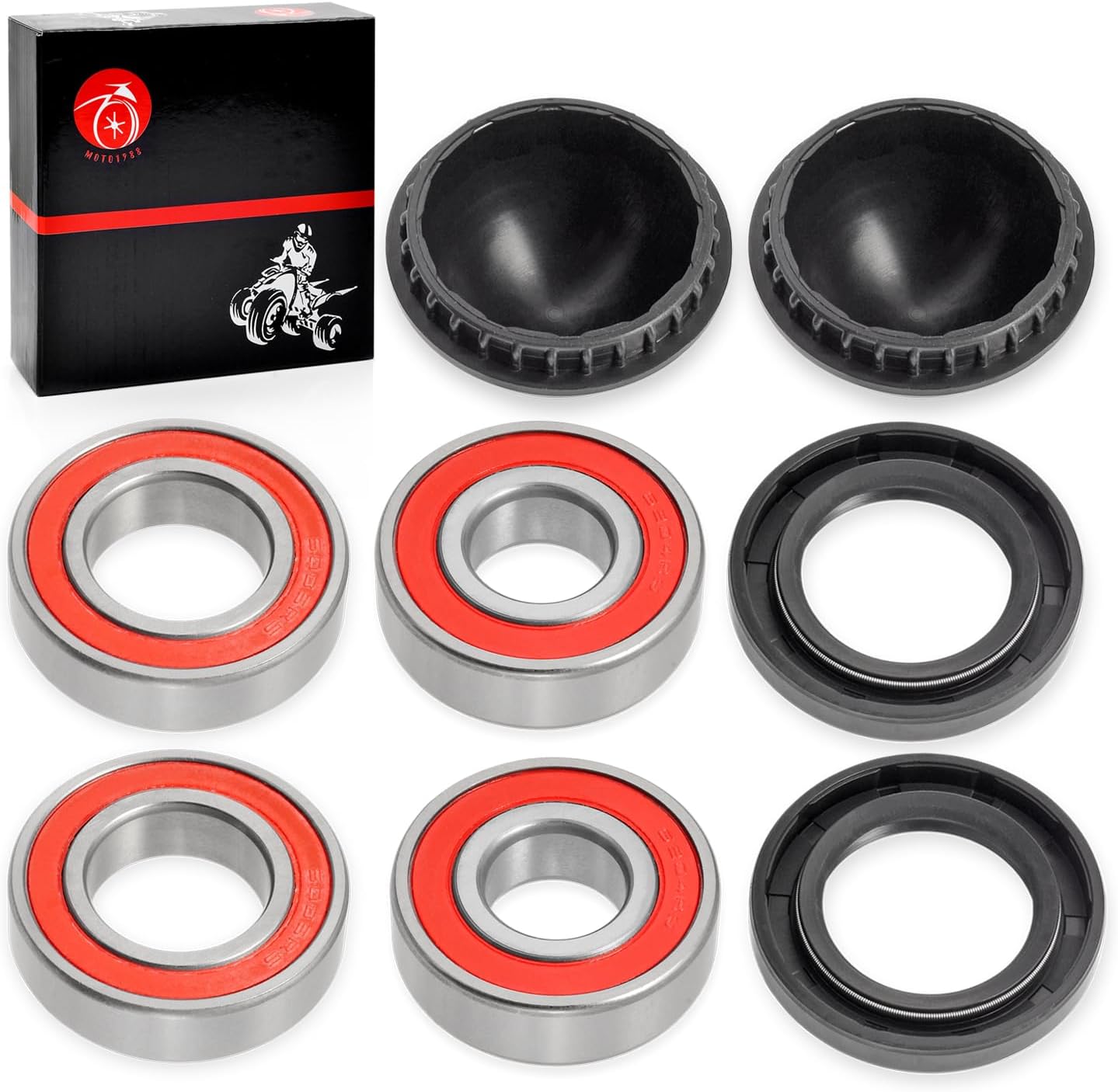 Front Wheel Bearing Seal Hub Dust Cover Kit For Yamaha Golf Cart G2 G8 G9 G11 G14 G16 G20 G21 G22 1985-2007 JN6-F5518-01