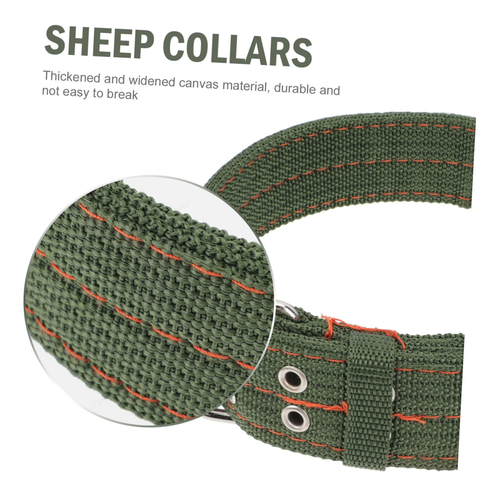 BESPORTBLE 2pcs Sheep Collars Thickened Canvas Collars Safe for Adjustable Size for Outdoor Use