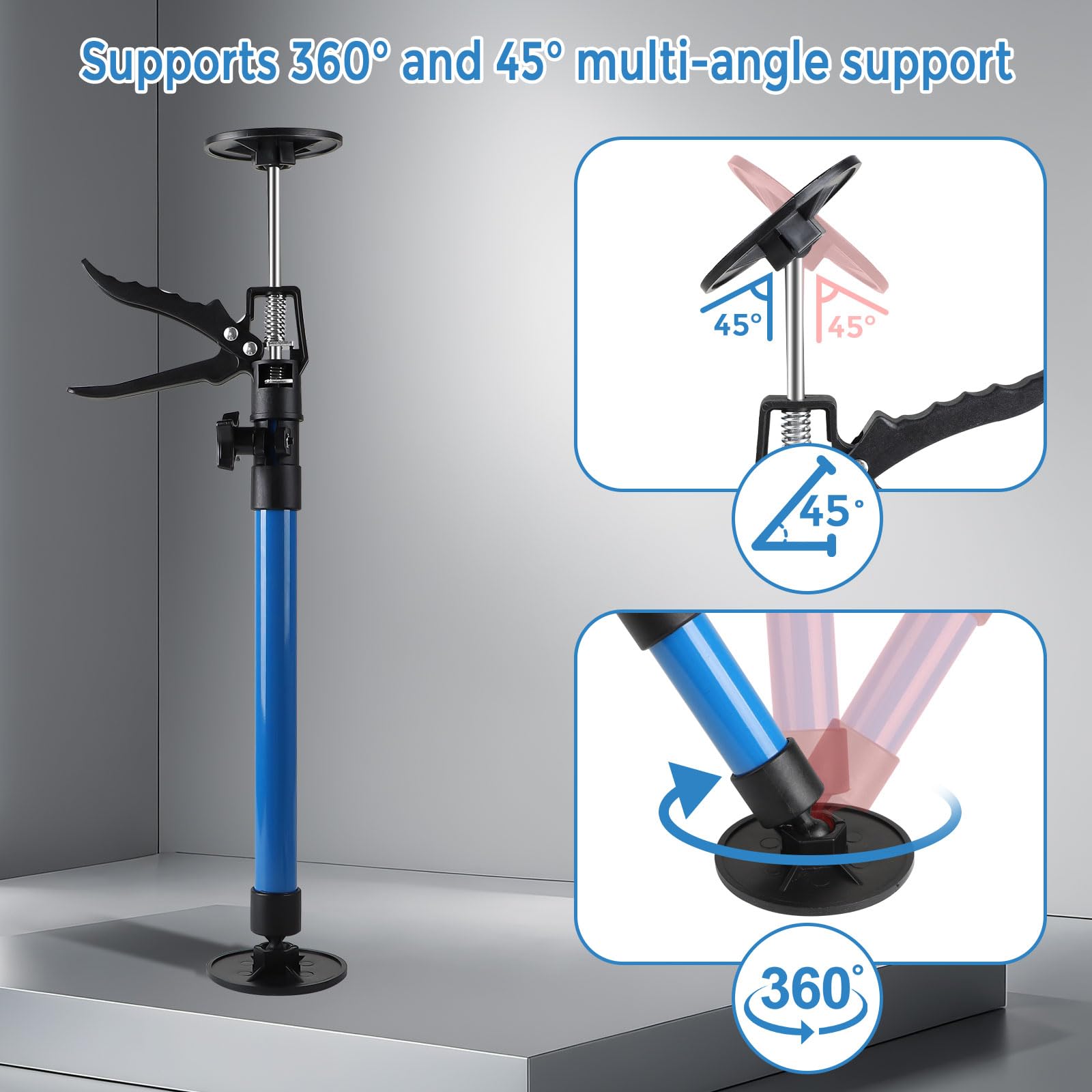 MIGUBIGU 2 Pieces Adjustable Telescopic Prop, Telescopic Support, Maximum Load Capacity 40 kg, Extension 59-115 cm - Image 4