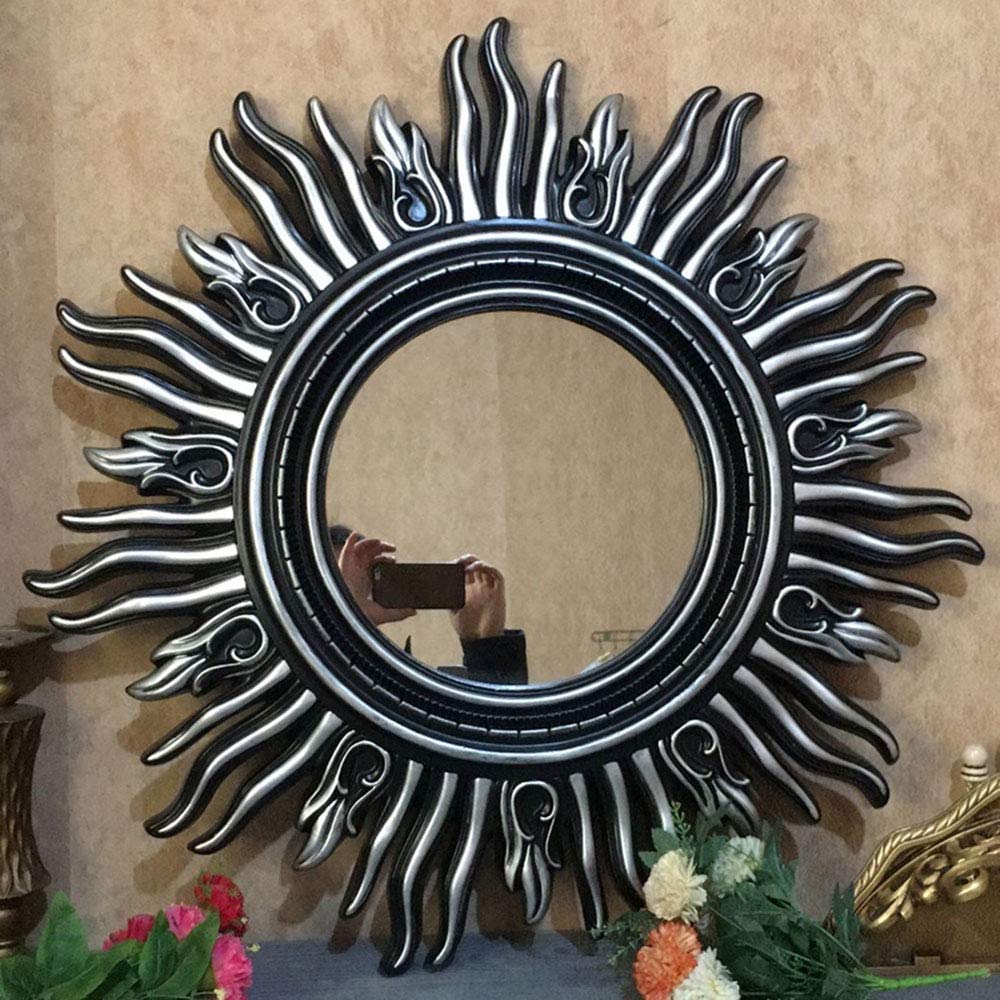 Miroir 60cm rétro mur suspendue pour salon et chambre