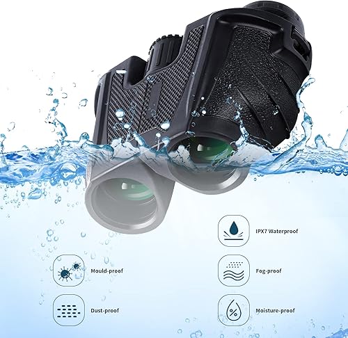 Miniatura 7 de Prismáticos compactos de alta potencia para adultos y niños, 12 x 25 pulgadas, para observación de aves, teatro y conciertos, caza y juegos