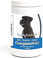 Vista 86 de Healthy Breeds Schnauzer miniatura todo en uno multivitamínico suave masticable 90