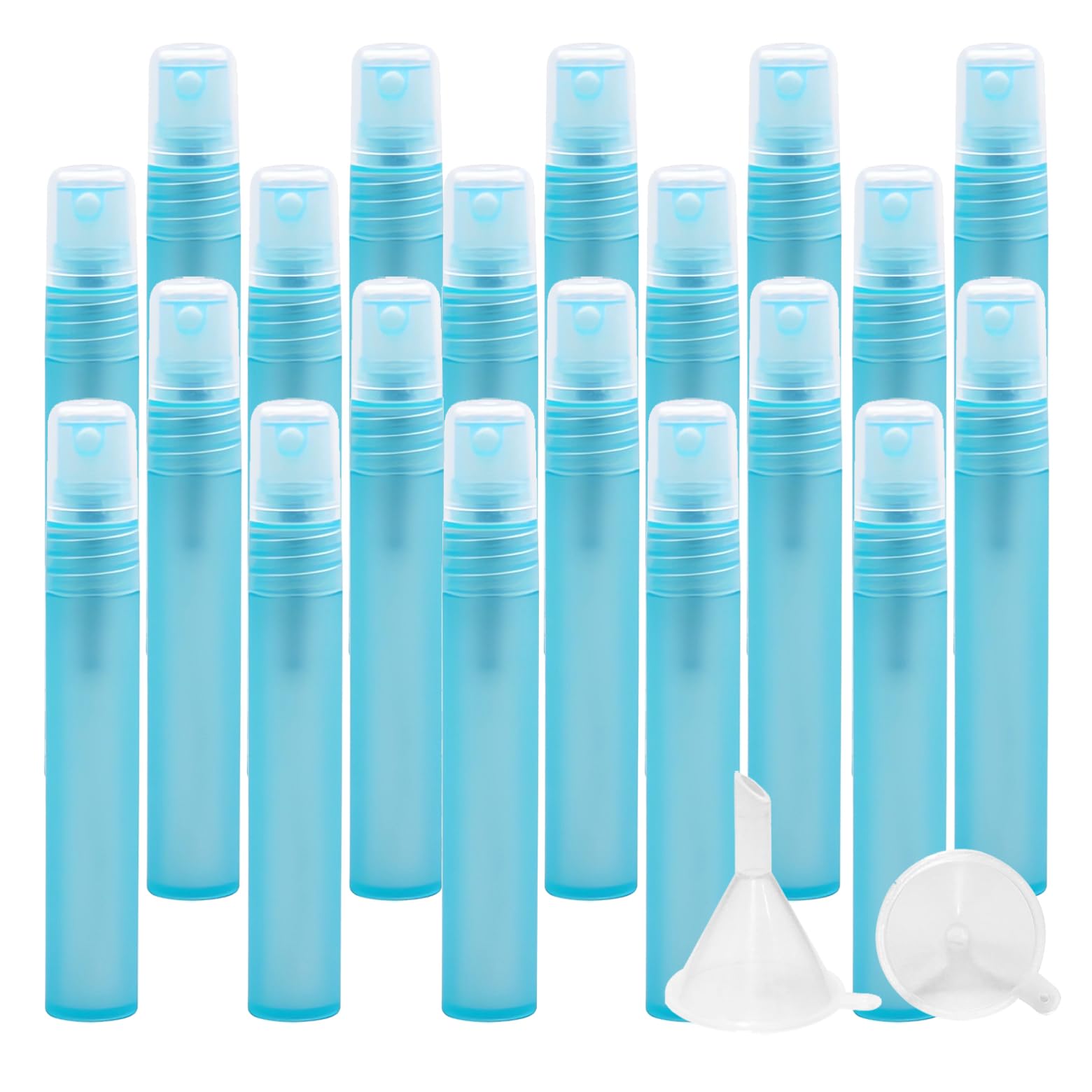 100 pièces 8ml Mat Bleu flacons vaporisateurs vides en plastique, Bouteille de Spray Vide de Voyage Cosmétiques Réutilisables