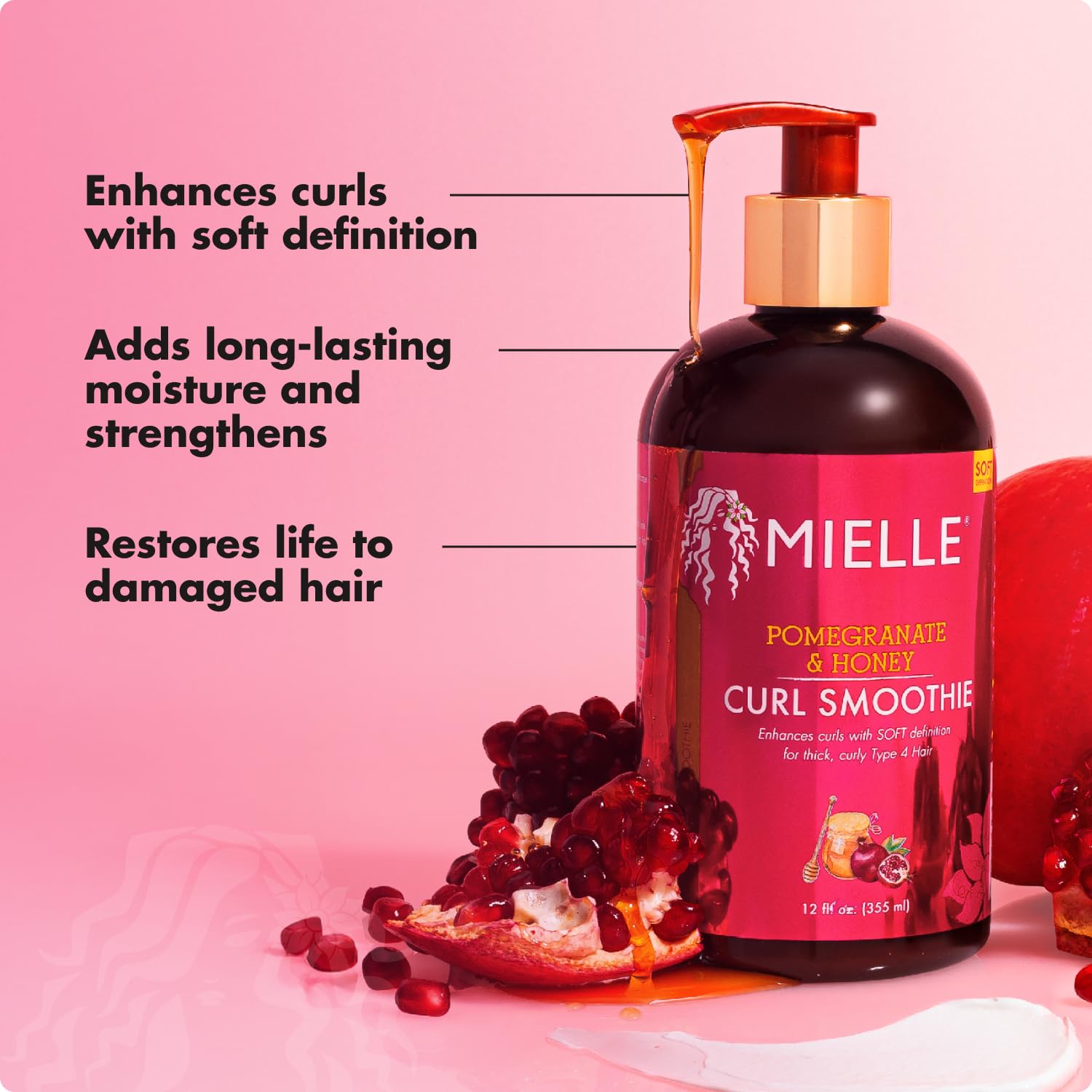 Mielle Pomegranate & Honey Leave-IN Conditioner 355ML, STOSOWANY LEAVEIN, Standard