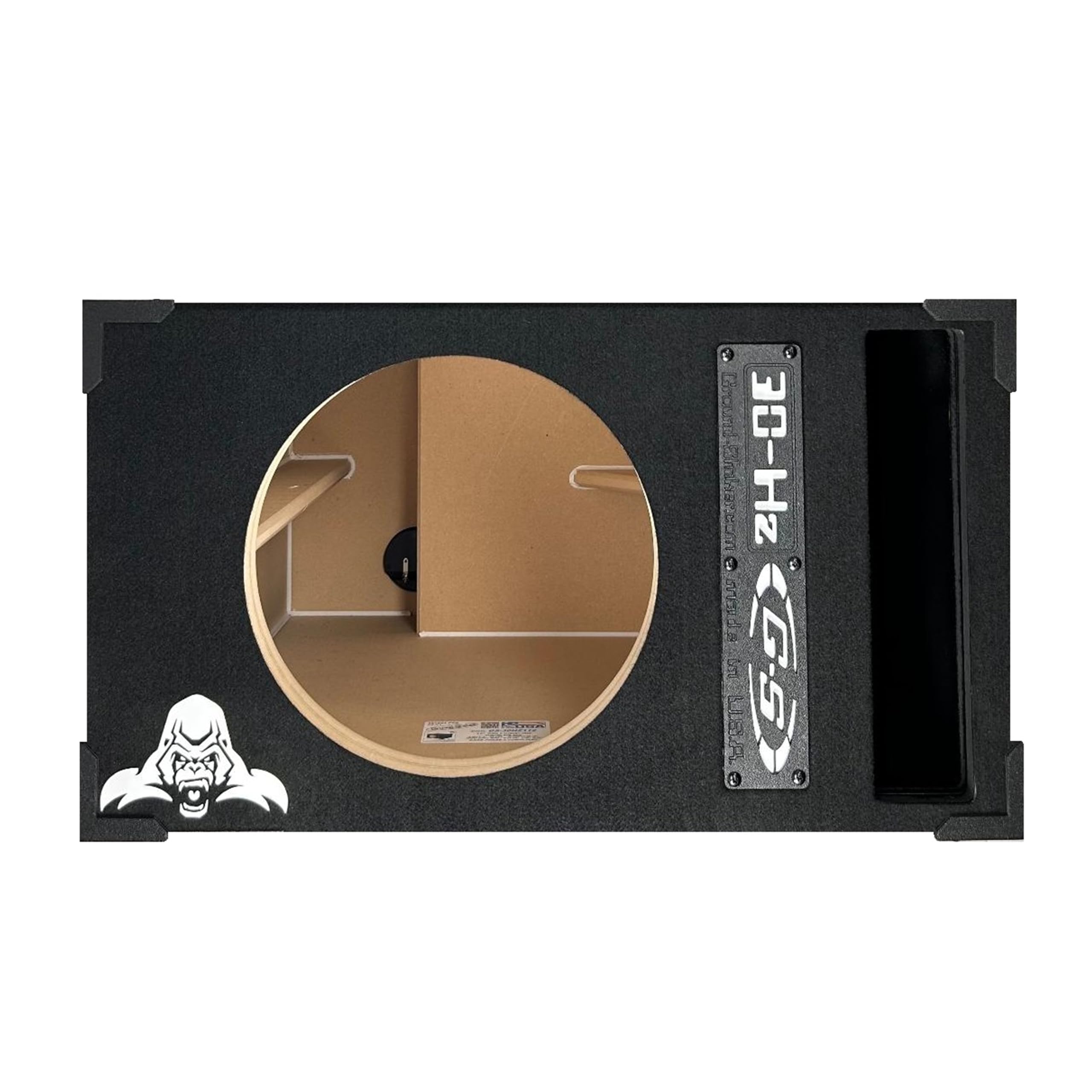 30HZ Reinforced Competition Single Ported Sub Box Sub Woofer Enclosure Speaker Box Car Audio Subwoofer Ground Shaker Box Ground-Shaker (Gorilla White, 12")