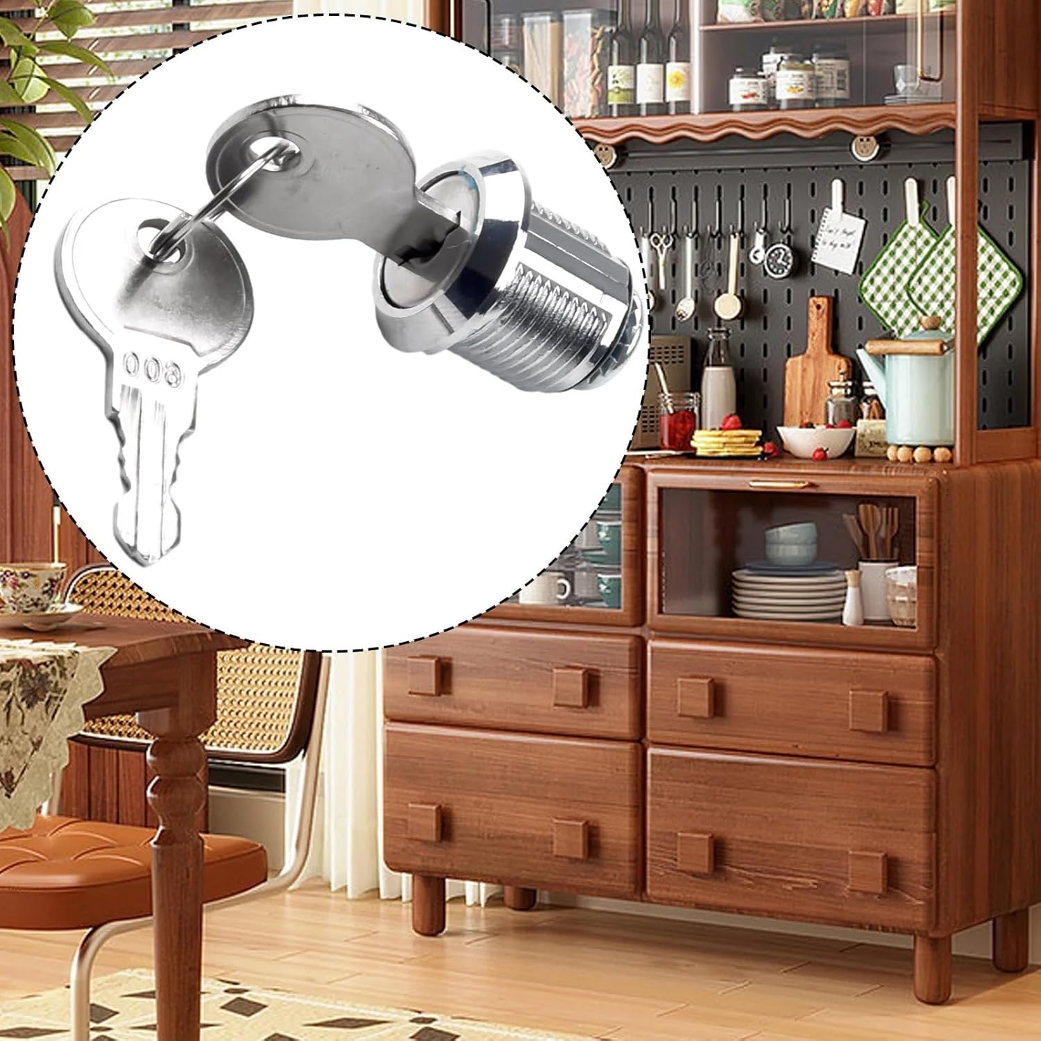 16/30mm Cam Lock Door Cinet Mailbox Drawer Cupboard Locks with 2 Keys DIY Tools 1Pcs