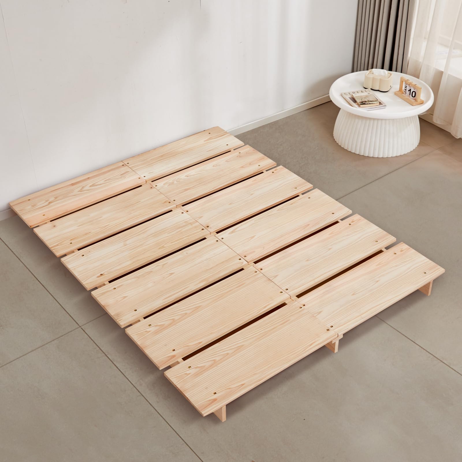 Amazon｜喜之木 ベッド クイーン ベッドフレーム すのこベッド