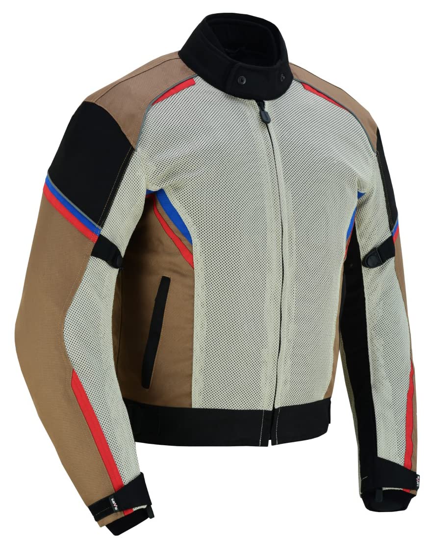 LOVO - Chaqueta Perforada Tricapa de Verano para Moto Hombre - Chaqueta Moto Hombre Verano Ligera y Transpirable - Protecciones Homologadas Incluidas - Cazadora Moto Hombre de Alta Resistencia