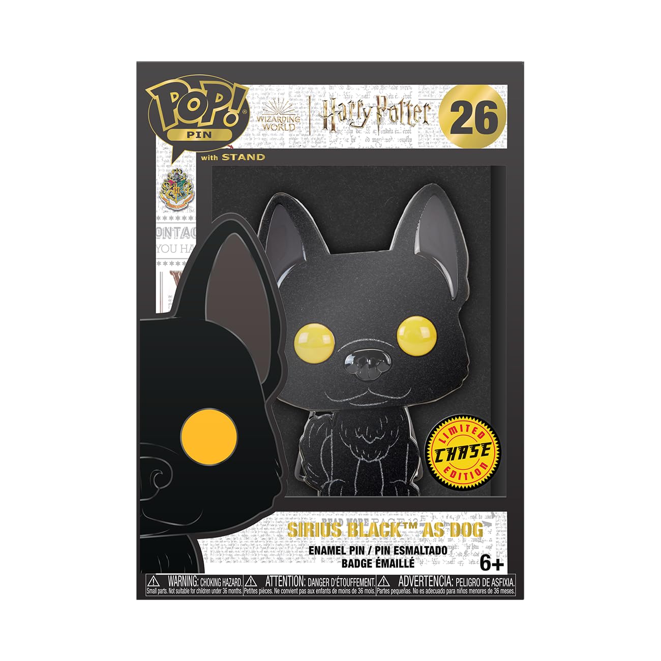 Funko Large POP! Przypinka emaliowana - Harry Potter POA 20th - Sirius Black As Dog Przypinki emaliowane - Śliczna kolekcjonerska broszka - do plecaków i toreb - Pomysł na prezent - Oficjalny towar