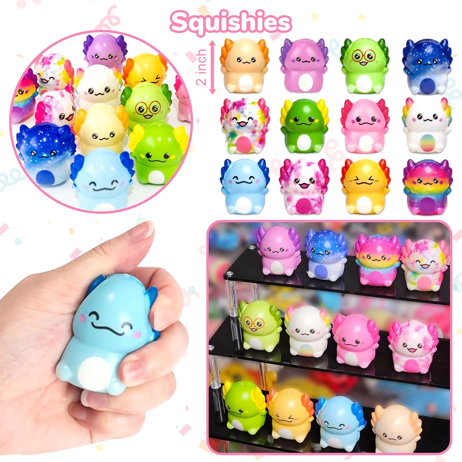 Axolotl Party Favors - including Axolotl Gift Bags, Stickers, Drinking Straws Cups for Axolotl Theme Birthday party