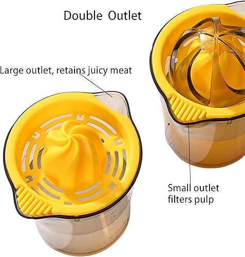 Miniatura 3 de Exprimidor manual multifuncional, herramienta de jugo de naranja de capacidad de 20 onzas, jugo manual de frutas y verduras, taza de medición