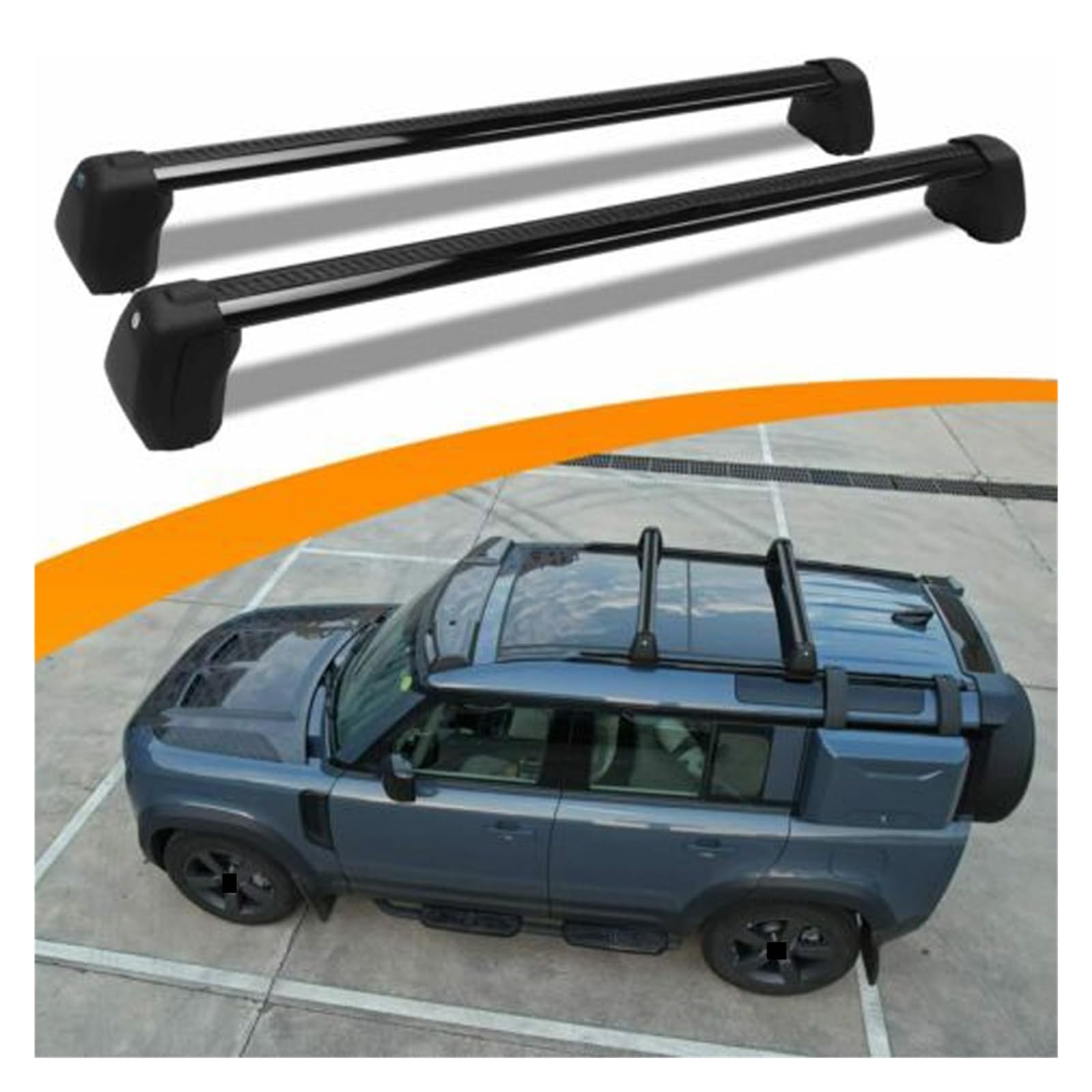 Amazon.co.jp: 2個ルーフラッククロスバークロスバーランドローバー  