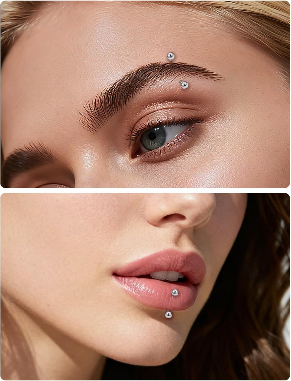 20G 18G 16G 14G 12G 8G 6G 4G 2G Astm F136 Titanium Internal Thread Eyebrow Piercing Jewelry Curved Barbell Vertical Labret Lip Daith Rook Earrings Navel Belly Button Ring Piercing Jewelry - Image 4