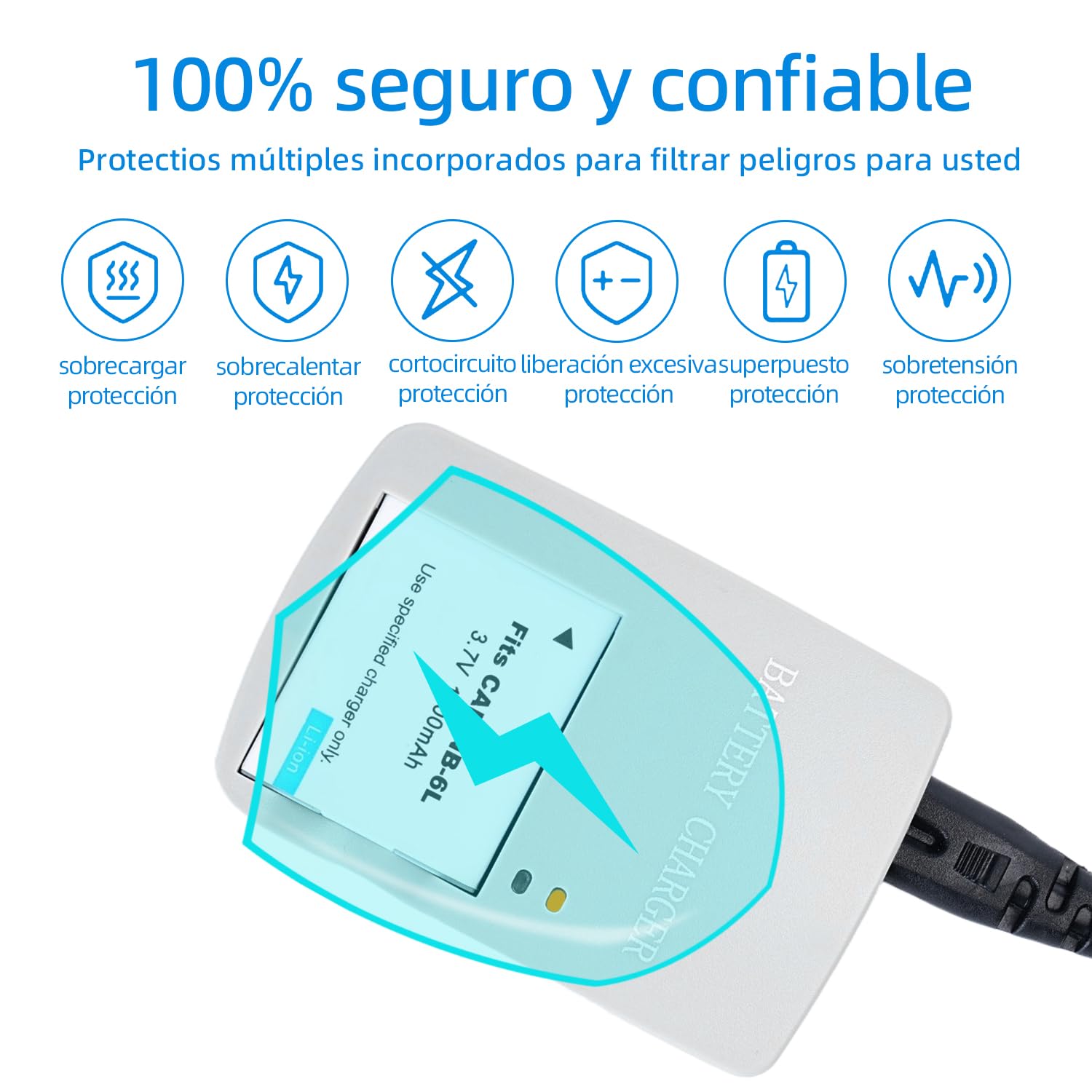 Cargador Compatible con Canon NB-6L NB-6LH SX540HS D20 | Para NB-6L compatible con Canon PowerShot SX540HS SX530HS SX520HS SX710HS SX700HS SX610HS SX600HS SX510HS SX500HS D30 D20