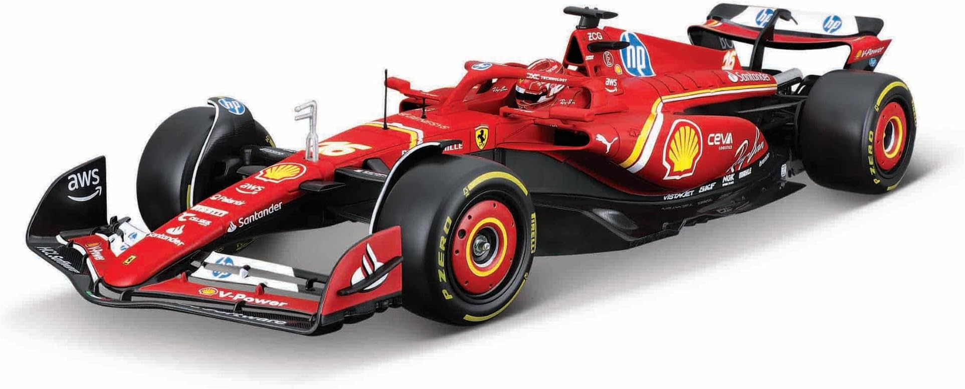 Bburago F1 Formula 1 FERRARI SF-24 2024 MODEL KIT - LECLERC - 1:24 Scale - Build an Exceptionally Detailed Die-Cast Race Car