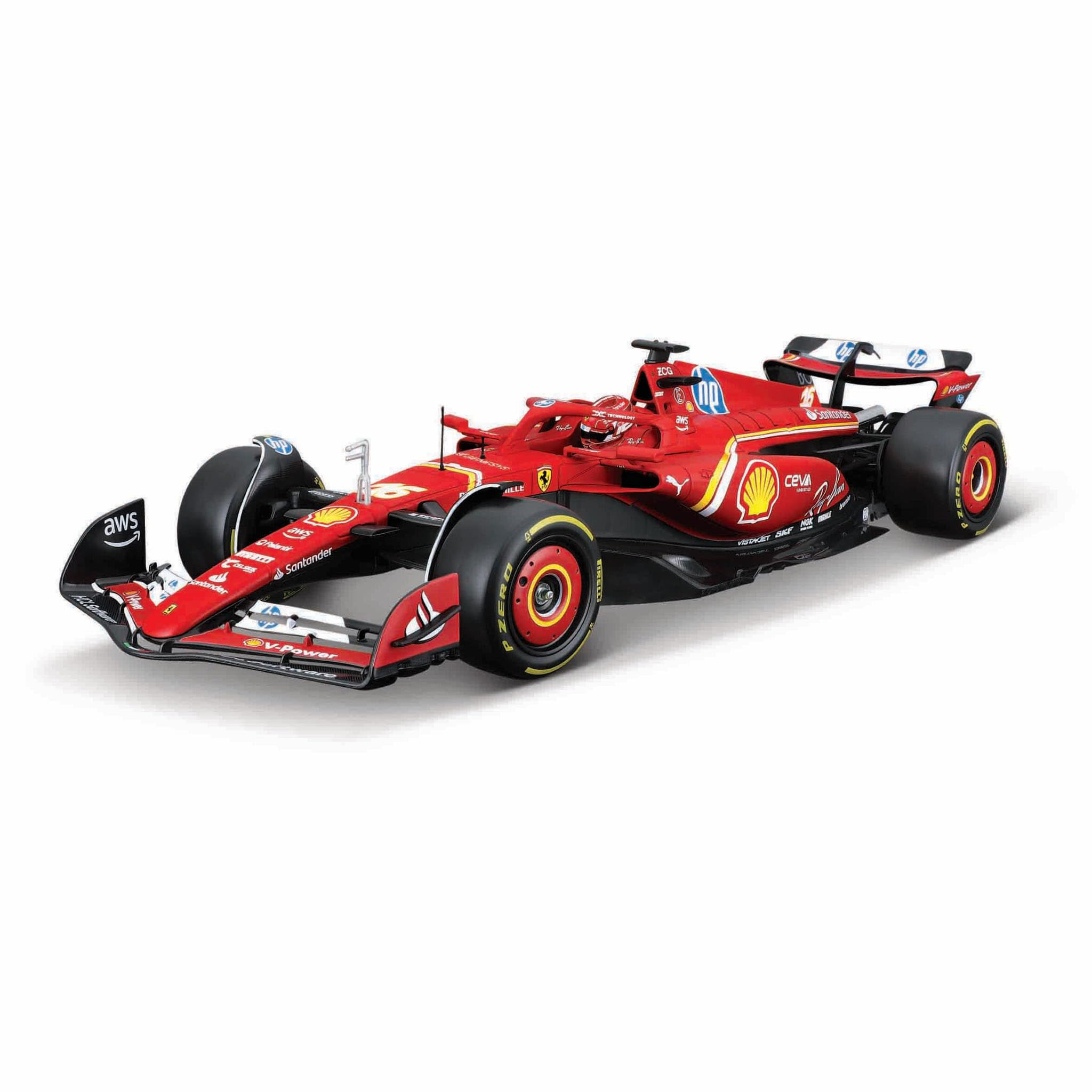 Kit Carro F1 P/ Montar 41 Peças Ferrari SF-24 Leclerc 1:24