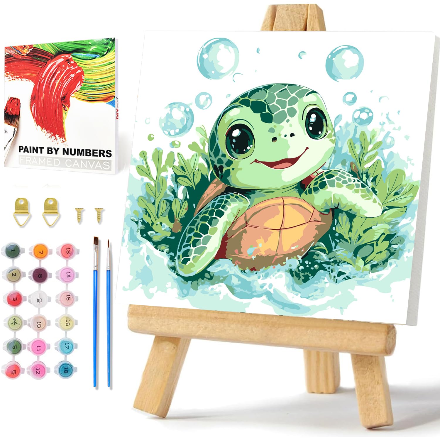 Daisen Art Malen Nach Zahlen Mit Rahmen, Malen Nach Zahlen Tiere, Paint by Numbers Für Geschenk Und Home Decor