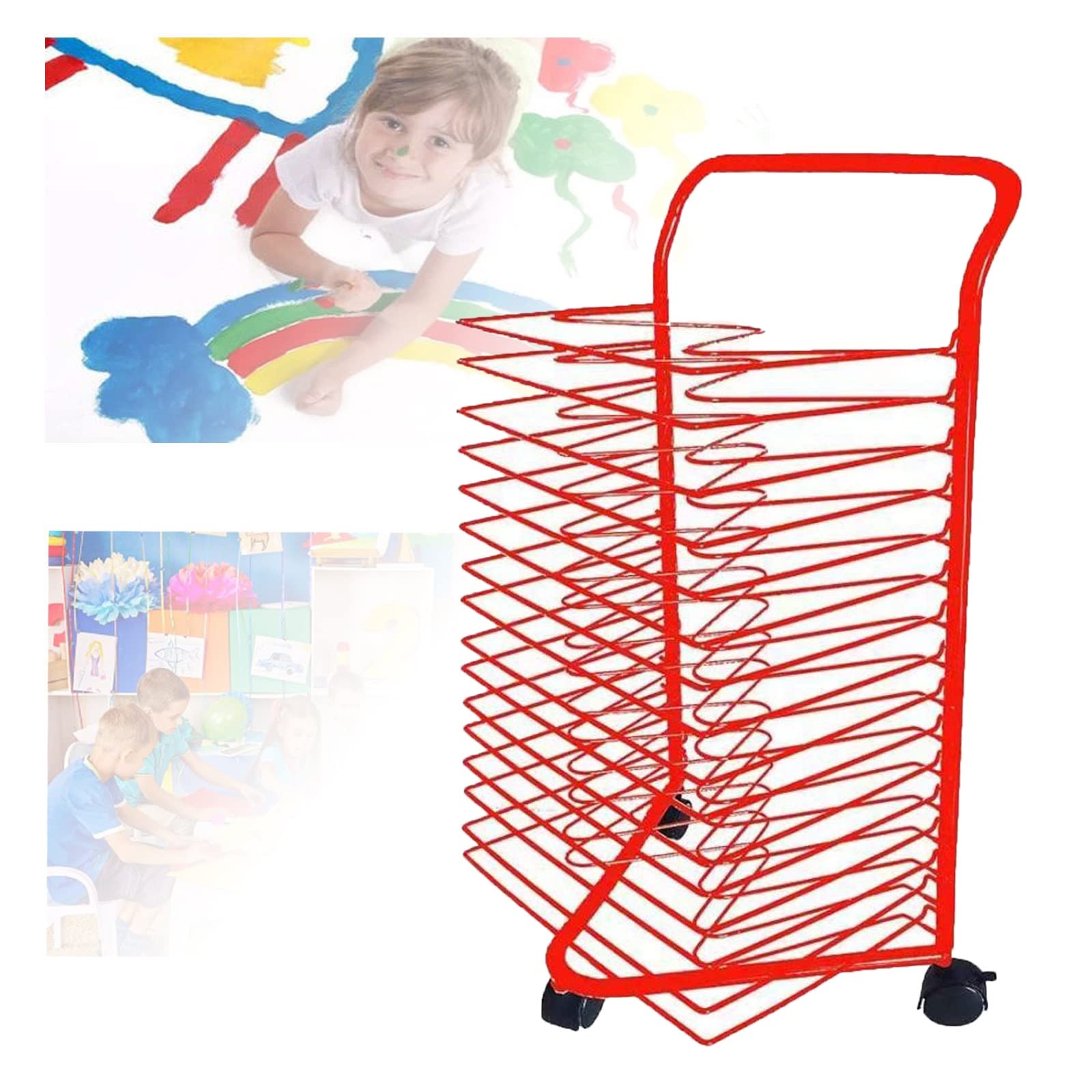 Aioneer Art Drying Rack, 16 Racks, Drying Rack Art Studio, Educational Product Drying Rack, Space Saving Rack