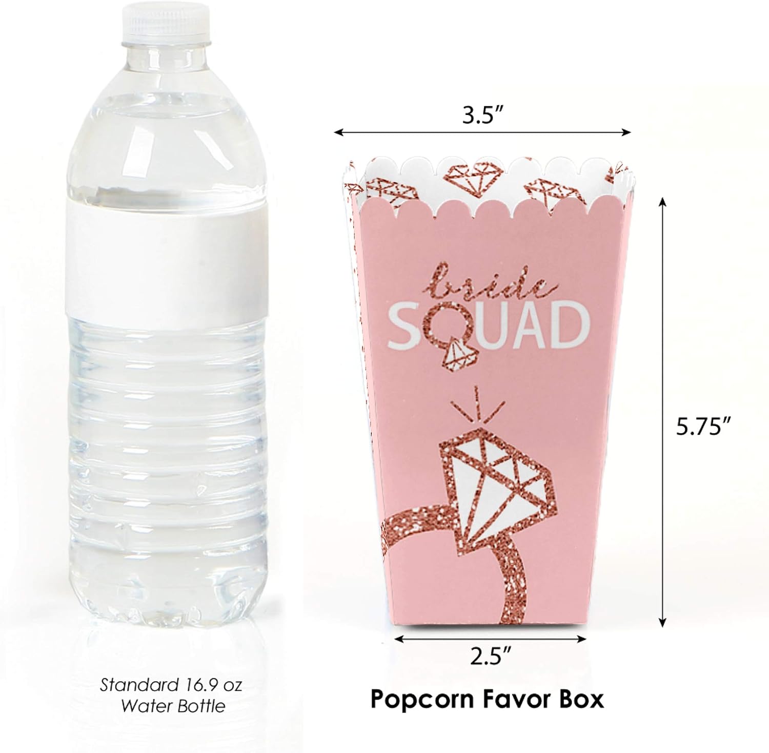 Bride Squad Popcorn Boxes - Rose Gold Bridal Shower Treat Boxes - 12 Ct image 5