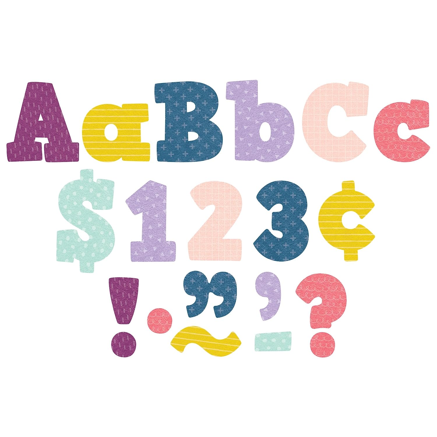 teacher created resources oh happy day 4-inch bold block letters, assorted colors, 230 pieces (tcr9037)