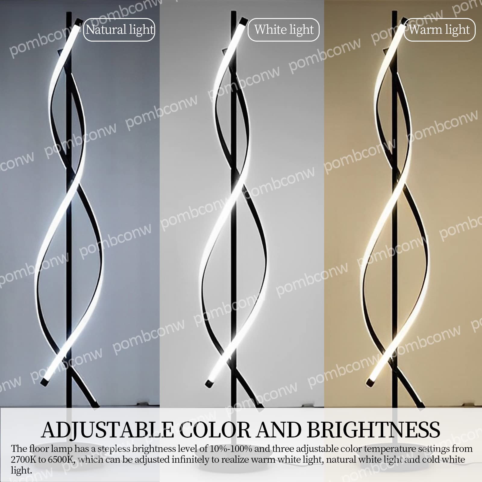 LED フロアライト　スパイラル　螺旋 Amazon.co.jp: クリエイティブ スパイラル LED フロアランプ リモコン
