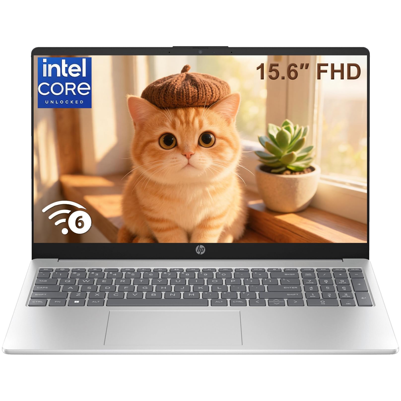 HP Laptop 15" FHD Computer 2026, Intel Processor, 8GB RAM, 256GB SSD | Long Battery Life, Lightweight Portable Design for Office, School & Everyday Use, Microsoft 365, Windows 11 Home
