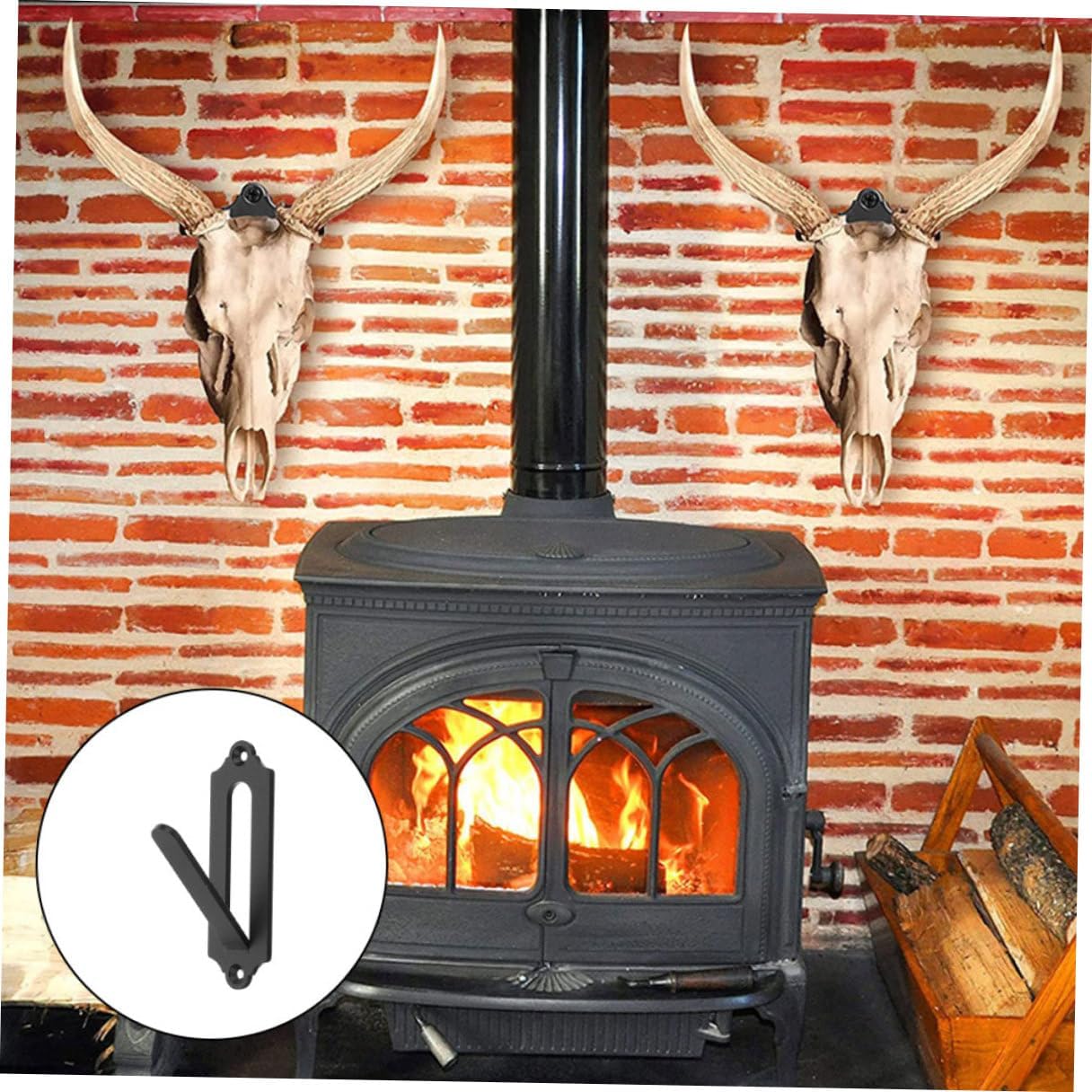 ABOOFAN European Mount Skull Wall Bracket Hangers 6pcs Steel Deer Skull Mount Hooks for Trophy Display Hunting Game Animals Indoor Outdoor